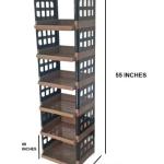 7 Layer Multipurpose Plastic Bookshelf |Portable Storage Shelve for Books Storage Organizer